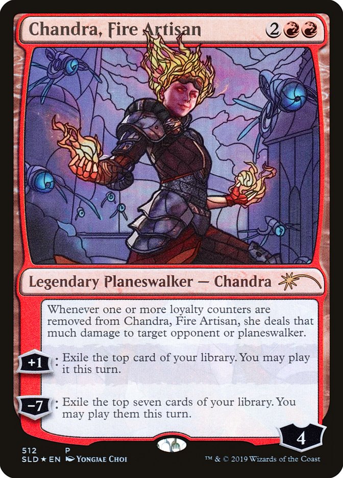 Chandra, Fire Artisan (Stained Glass) [Secret Lair Drop Promos] | RetroPlay Games
