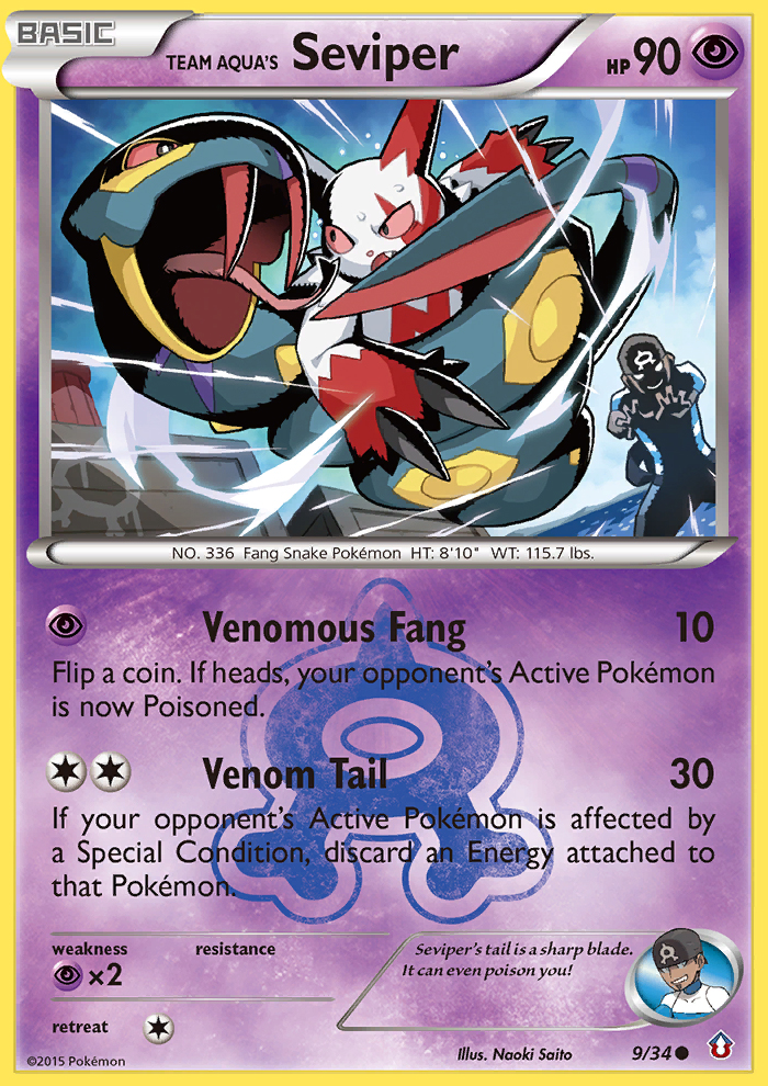 Team Aqua's Seviper (9/34) [XY: Double Crisis] | RetroPlay Games