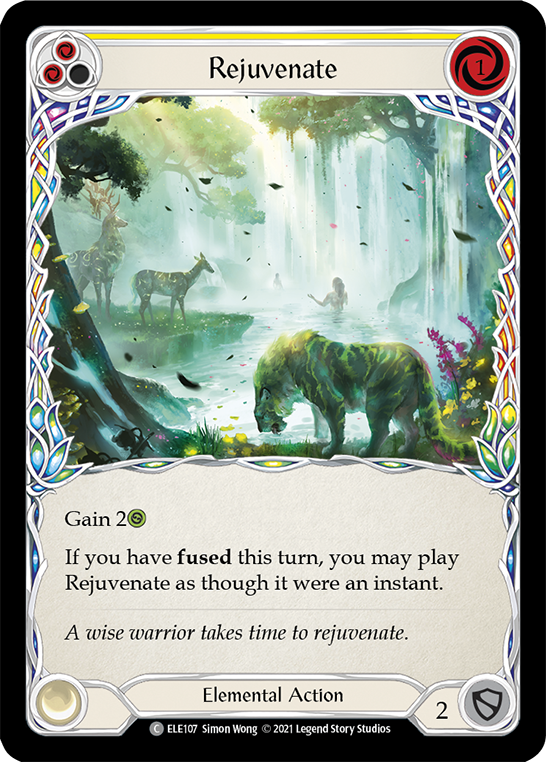 Rejuvenate (Yellow) [ELE107] (Tales of Aria)  1st Edition Rainbow Foil | RetroPlay Games