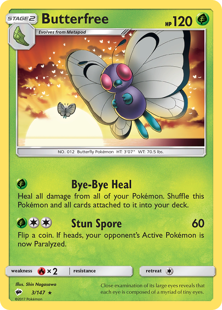 Butterfree (3/147) [Sun & Moon: Burning Shadows] | RetroPlay Games