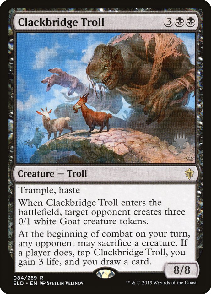 Clackbridge Troll (Promo Pack) [Throne of Eldraine Promos] | RetroPlay Games