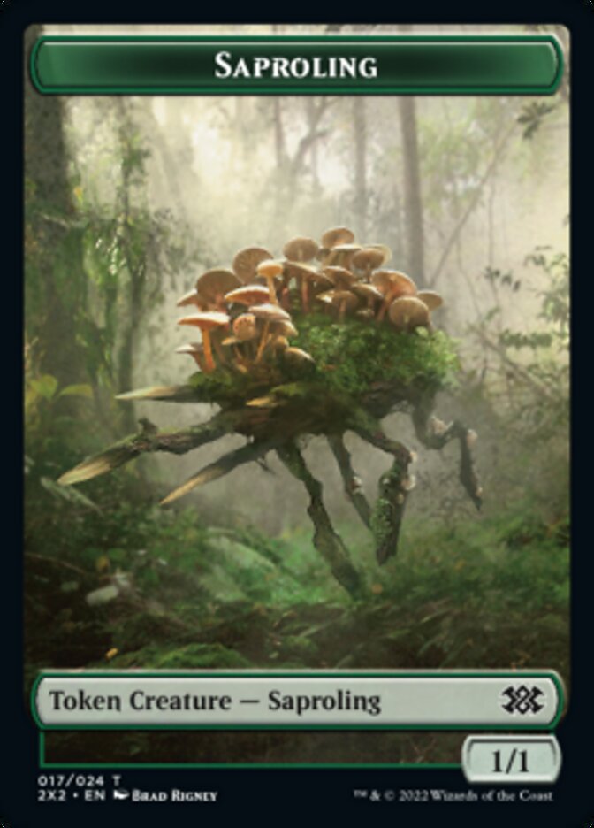 Saproling // Spirit Double-sided Token [Double Masters 2022 Tokens] | RetroPlay Games