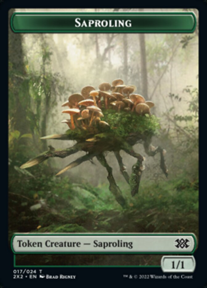 Saproling // Angel Double-sided Token [Double Masters 2022 Tokens] | RetroPlay Games