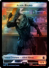 Alien Rhino // Beast Double-Sided Token (Surge Foil) [Doctor Who Tokens] | RetroPlay Games