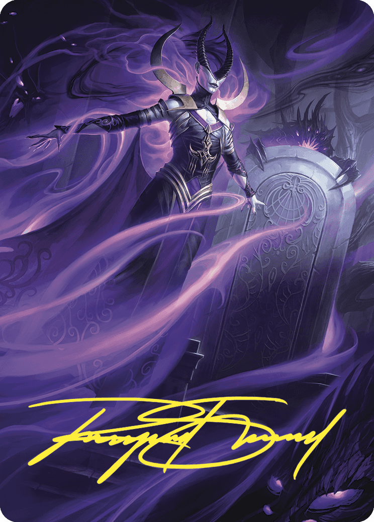 Ashiok, Wicked Manipulator Art Card (10/81) (Gold-Stamped Signature) [Wilds of Eldraine Art Series] | RetroPlay Games