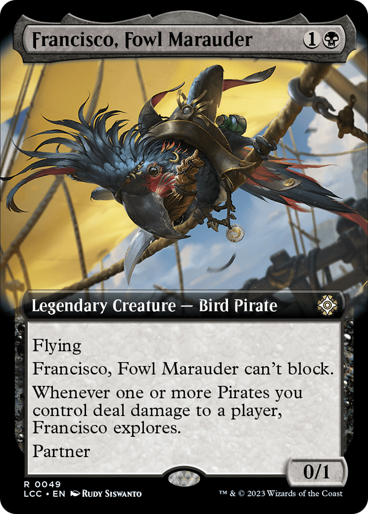 Francisco, Fowl Marauder (Extended Art) [The Lost Caverns of Ixalan Commander] | RetroPlay Games