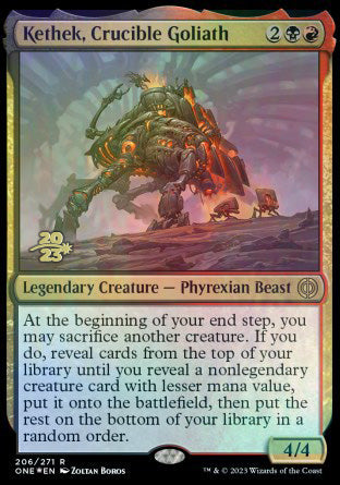 Kethek, Crucible Goliath [Phyrexia: All Will Be One Prerelease Promos] | RetroPlay Games