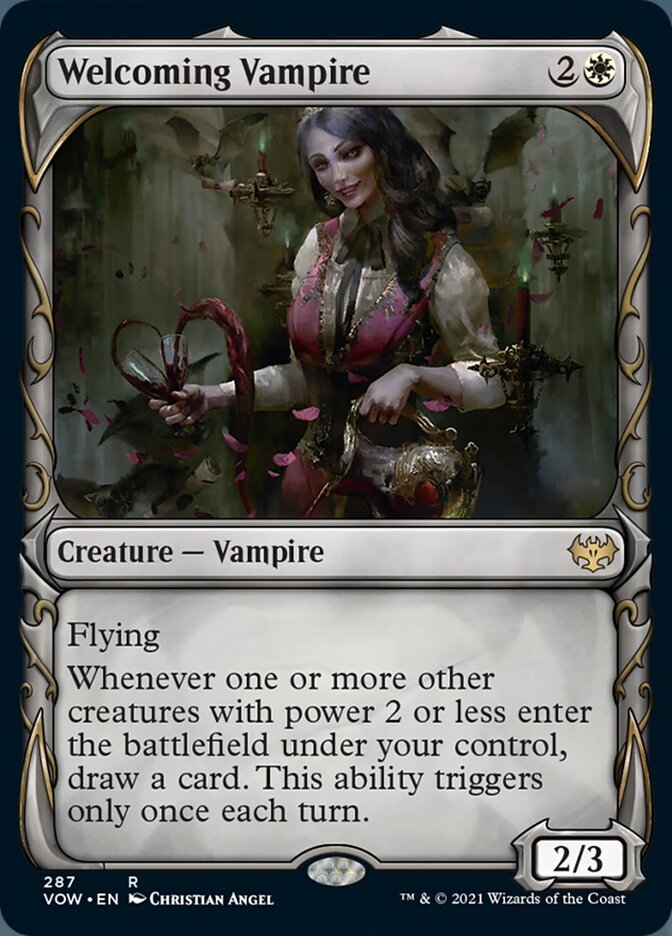 Welcoming Vampire (Showcase Fang Frame) [Innistrad: Crimson Vow] | RetroPlay Games