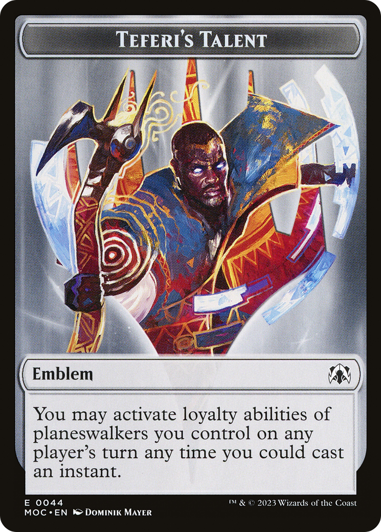 Elemental (02) // Teferi's Talent Emblem Double-Sided Token [March of the Machine Commander Tokens] | RetroPlay Games
