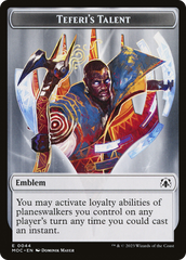 First Mate Ragavan // Teferi's Talent Emblem Double-Sided Token [March of the Machine Commander Tokens] | RetroPlay Games