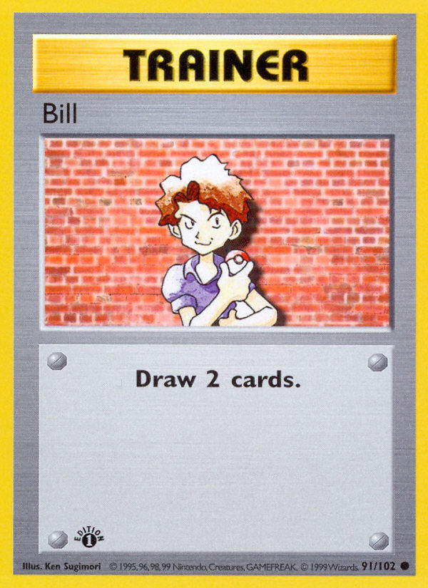 Bill (91/102) (Shadowless) [Base Set 1st Edition] | RetroPlay Games