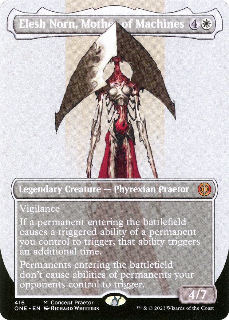 Elesh Norn, Mother of Machines (Borderless Concept Praetors) [Phyrexia: All Will Be One] | RetroPlay Games