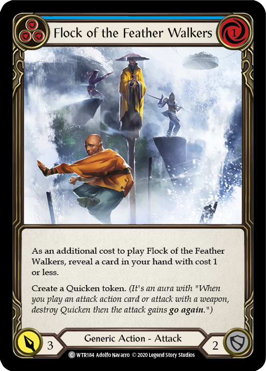 Flock of the Feather Walkers (Blue) [U-WTR184] (Welcome to Rathe Unlimited)  Unlimited Rainbow Foil | RetroPlay Games