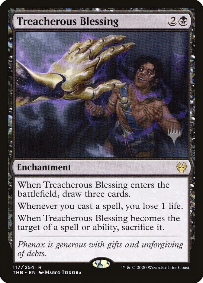 Treacherous Blessing (Promo Pack) [Theros Beyond Death Promos] | RetroPlay Games