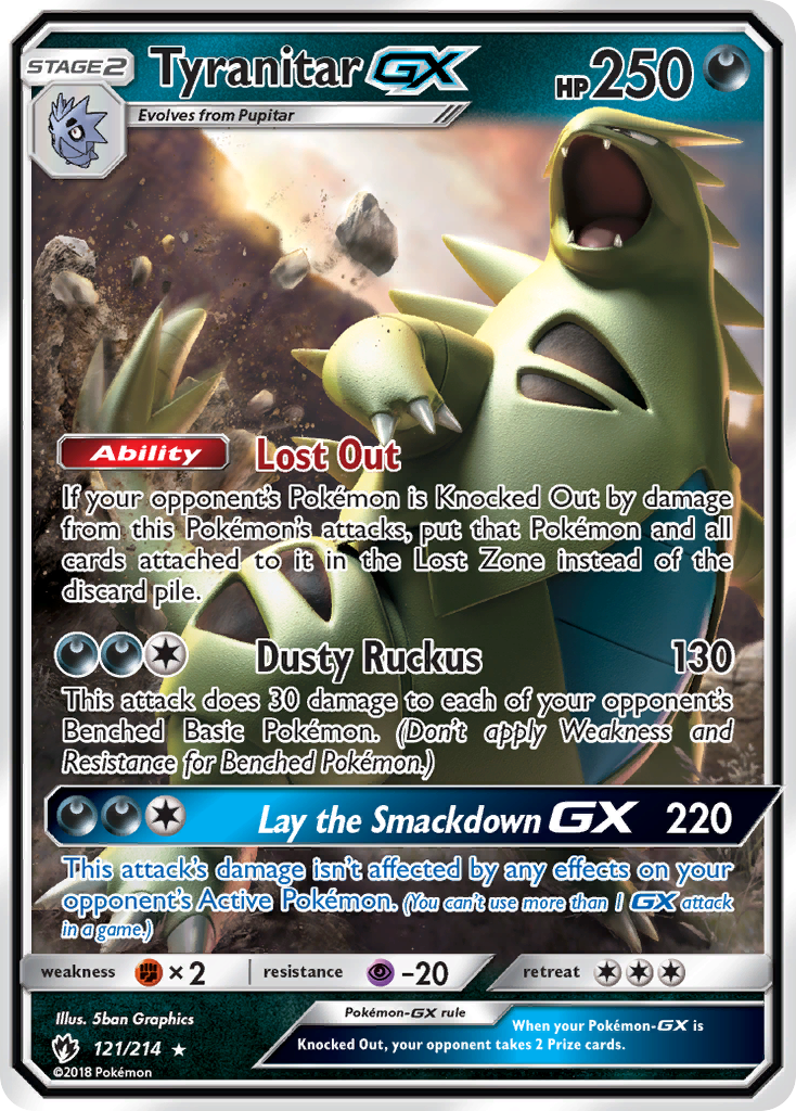 Tyranitar GX (121/214) [Sun & Moon: Lost Thunder] | RetroPlay Games