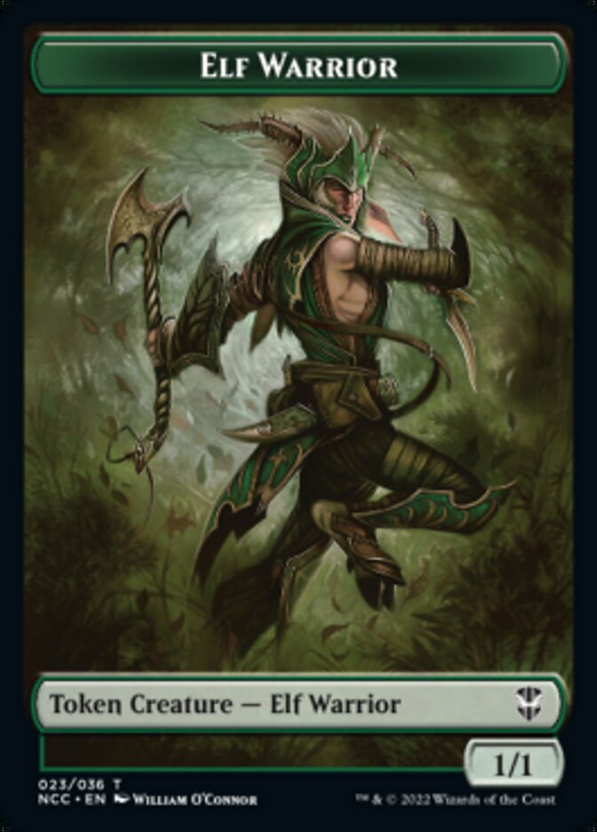 Elf Warrior // Wurm Double-sided Token [Streets of New Capenna Commander Tokens] | RetroPlay Games