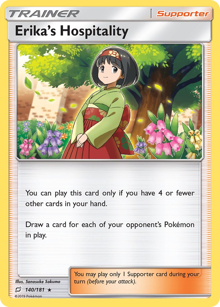 Erika's Hospitality (140/181) (Theme Deck Exclusive) [Sun & Moon: Team Up] | RetroPlay Games