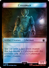 Alien Rhino // Cyberman Double-Sided Token (Surge Foil) [Doctor Who Tokens] | RetroPlay Games