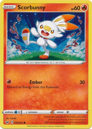 Scorbunny (030/202) (Cosmos Holo) [Sword & Shield: Base Set] | RetroPlay Games