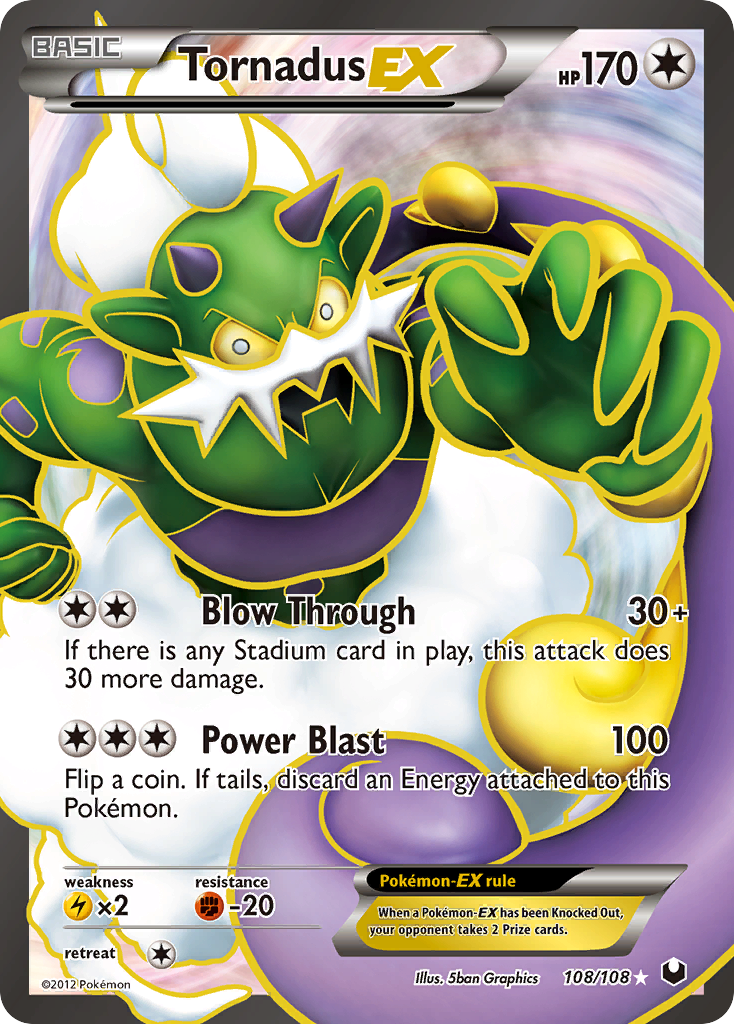 Tornadus EX (108/108) [Black & White: Dark Explorers] | RetroPlay Games