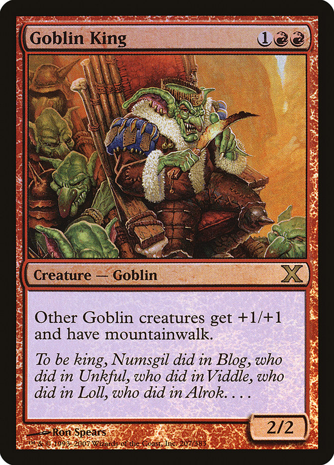 Goblin King (Premium Foil) [Tenth Edition] | RetroPlay Games