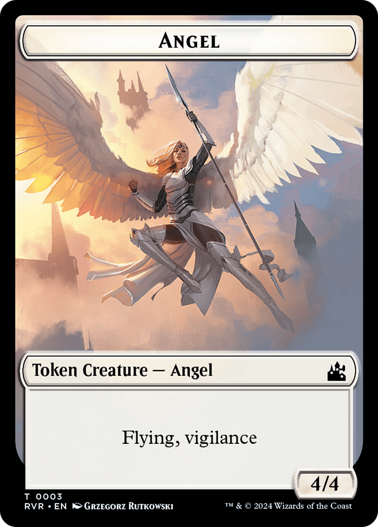 Angel Token (0003) [Ravnica Remastered Tokens] | RetroPlay Games