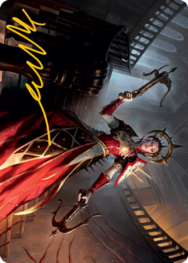 Bloodthirsty Adversary Art Card (Gold-Stamped Signature) [Innistrad: Midnight Hunt Art Series] | RetroPlay Games