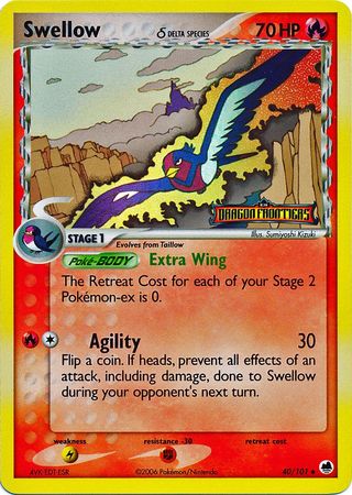 Swellow (40/101) (Delta Species) (Stamped) [EX: Dragon Frontiers] | RetroPlay Games