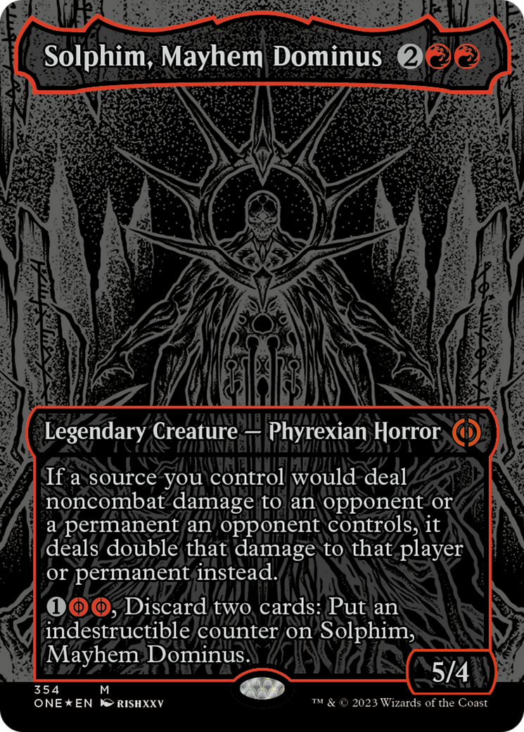 Solphim, Mayhem Dominus (Oil Slick Raised Foil) [Phyrexia: All Will Be One] | RetroPlay Games