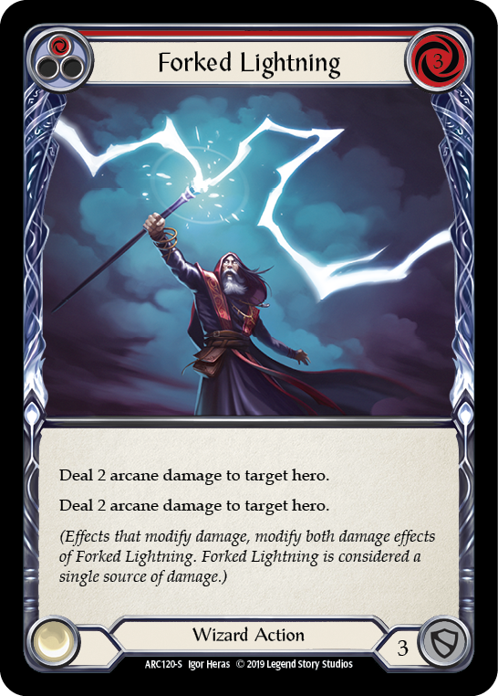 Forked Lightning [ARC120-S] (Arcane Rising)  1st Edition Normal | RetroPlay Games