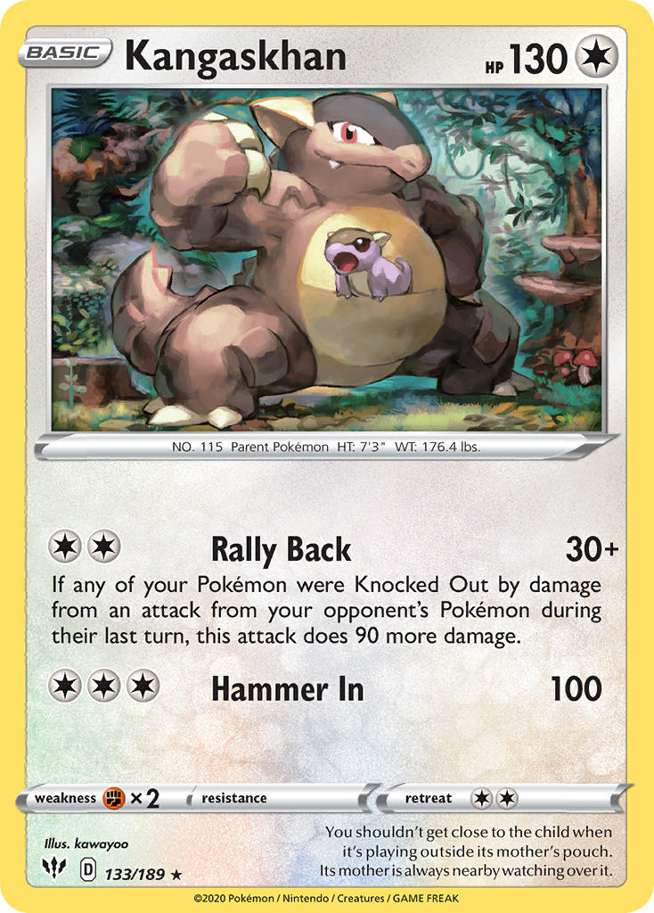 Kangaskhan (133/189) (Theme Deck Exclusive) [Sword & Shield: Darkness Ablaze] | RetroPlay Games