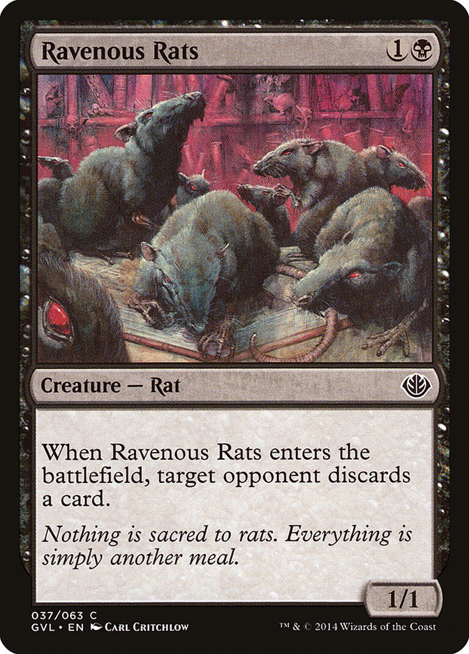 Ravenous Rats (Garruk vs. Liliana) [Duel Decks Anthology] | RetroPlay Games