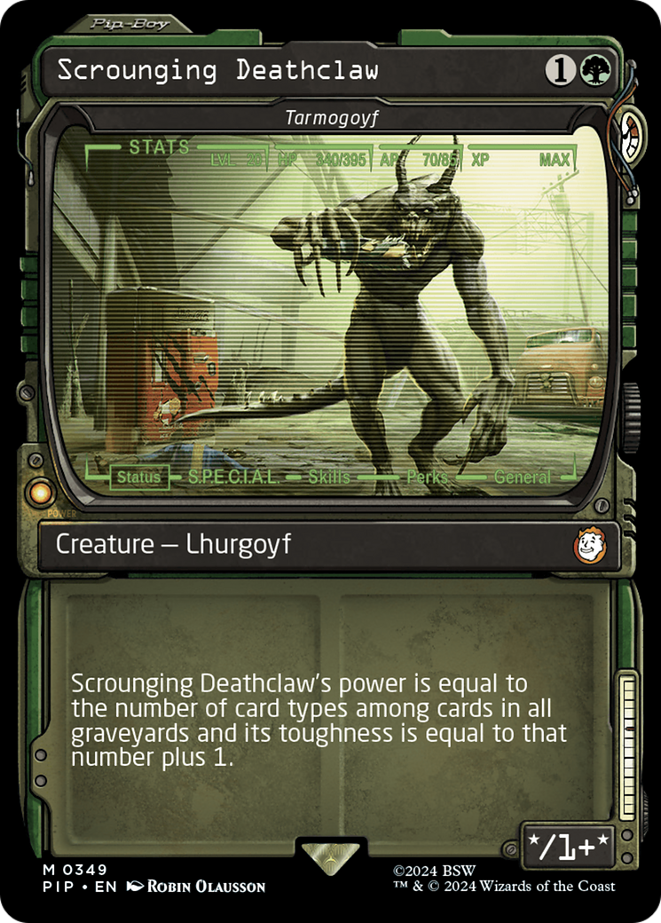 Scrounging Deathclaw - Tarmogoyf (Showcase) [Fallout] | RetroPlay Games