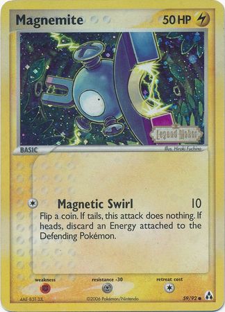 Magnemite (59/92) (Stamped) [EX: Legend Maker] | RetroPlay Games