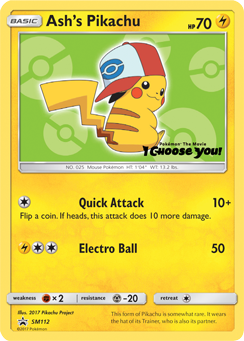 Ash's Pikachu (SM112) [Sun & Moon: Black Star Promos] | RetroPlay Games