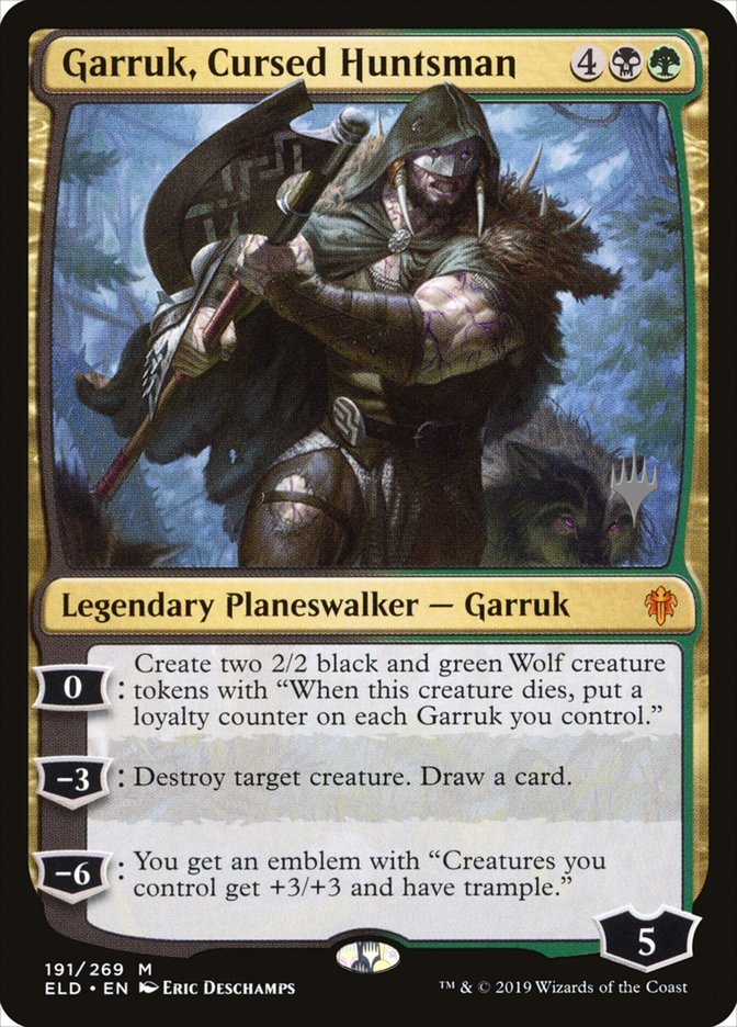 Garruk, Cursed Huntsman (Promo Pack) [Throne of Eldraine Promos] | RetroPlay Games