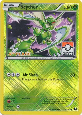 Scyther (4/108) (League Promo 4th Place) [Black & White: Dark Explorers] | RetroPlay Games