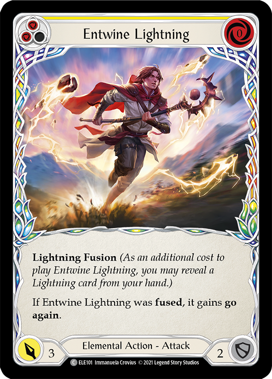 Entwine Lightning (Yellow) [ELE101] (Tales of Aria)  1st Edition Rainbow Foil | RetroPlay Games