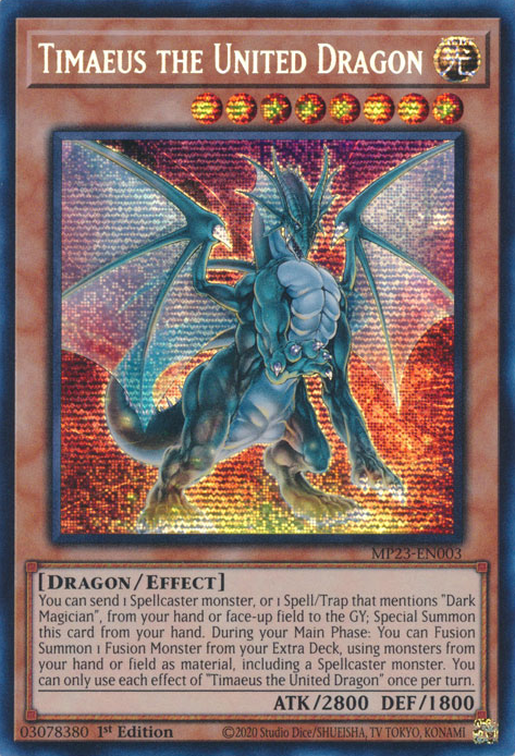 Timaeus the United Dragon [MP23-EN003] Prismatic Secret Rare | RetroPlay Games