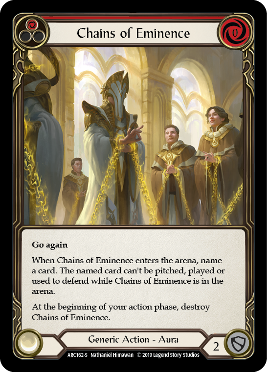 Chains of Eminence [ARC162-S] (Arcane Rising)  1st Edition Rainbow Foil | RetroPlay Games