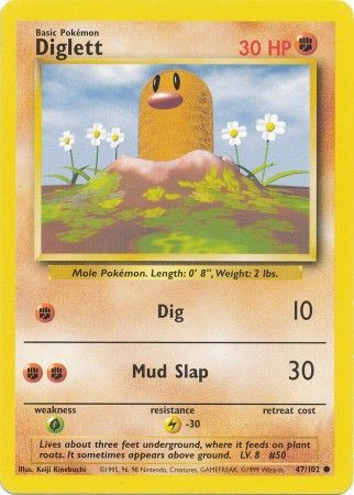 Diglett (47/102) [Base Set Unlimited] | RetroPlay Games