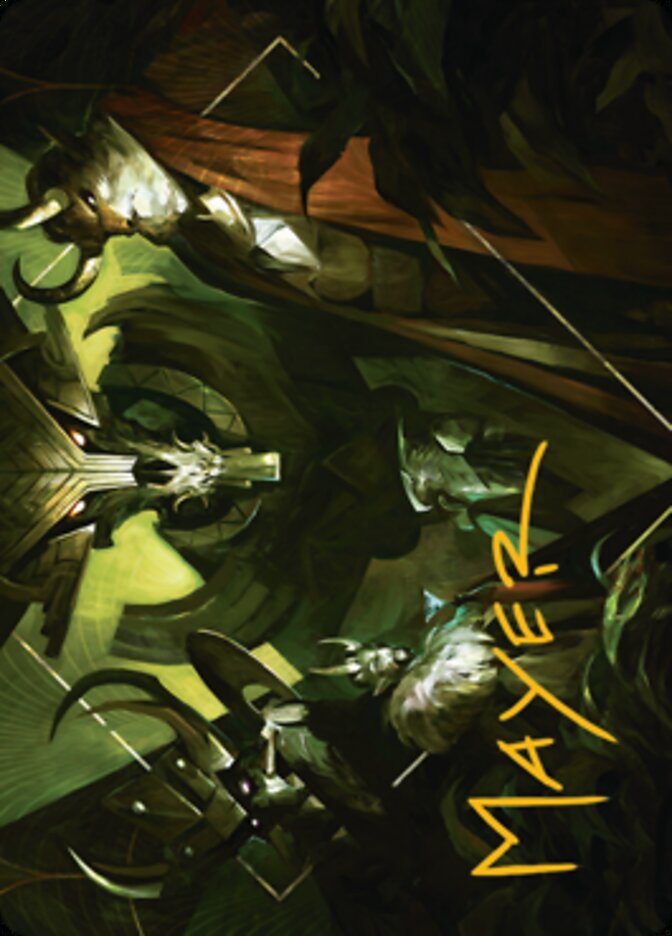 Meeting of the Five Art Card (Gold-Stamped Signature) [Streets of New Capenna Art Series] | RetroPlay Games