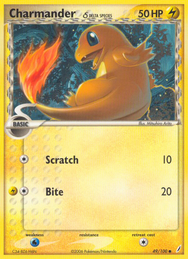 Charmander (49/100) (Delta Species) [EX: Crystal Guardians] | RetroPlay Games