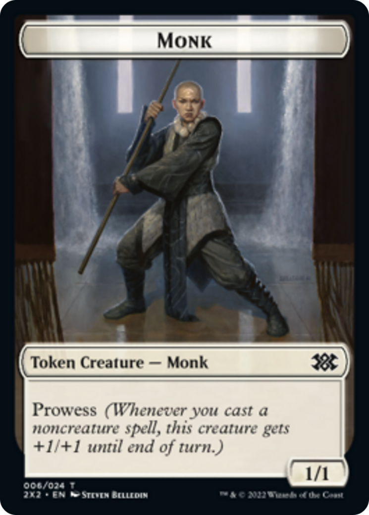 Egg // Monk Double-sided Token [Double Masters 2022 Tokens] | RetroPlay Games