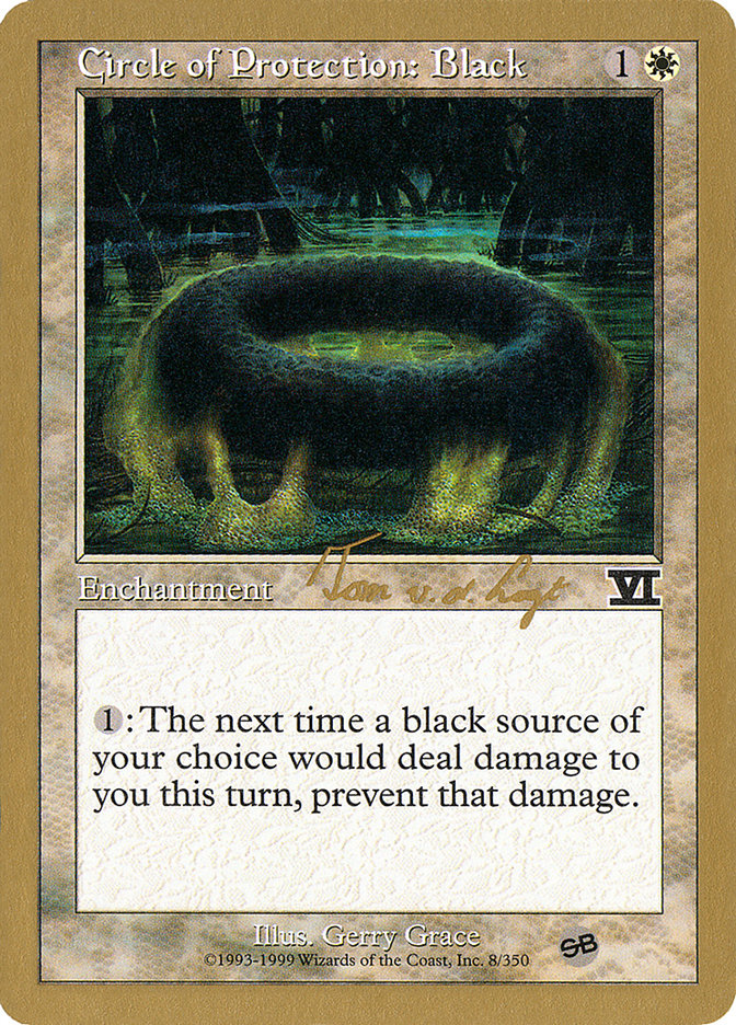 Circle of Protection: Black (Tom van de Logt) (SB) [World Championship Decks 2000] | RetroPlay Games