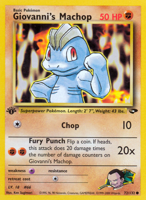 Giovanni's Machop (72/132) [Gym Challenge 1st Edition] | RetroPlay Games