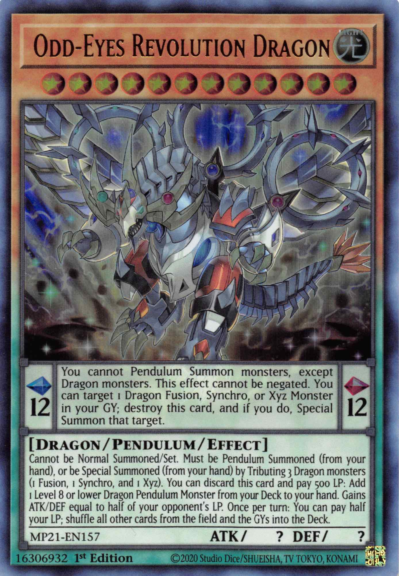 Odd-Eyes Revolution Dragon [MP21-EN157] Ultra Rare | RetroPlay Games