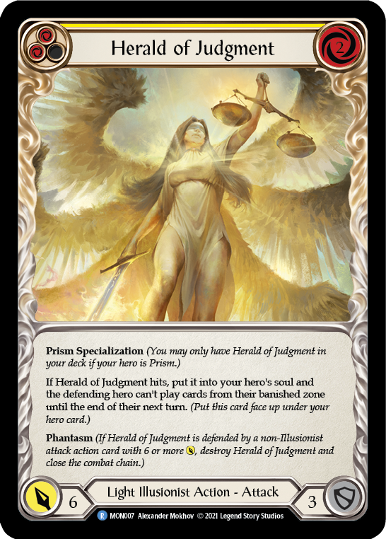 Herald of Judgment [MON007-RF] (Monarch)  1st Edition Rainbow Foil | RetroPlay Games