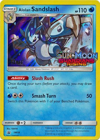 Alolan Sandslash (SM18) (Staff Prerelease Promo) [Sun & Moon: Black Star Promos] | RetroPlay Games