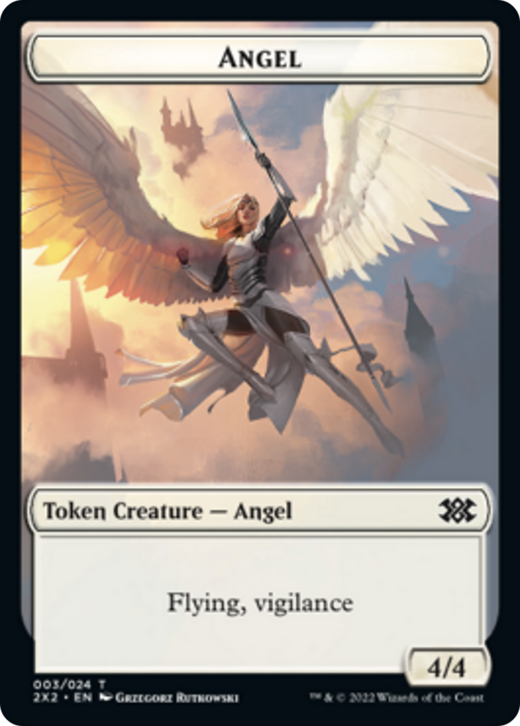 Saproling // Angel Double-sided Token [Double Masters 2022 Tokens] | RetroPlay Games